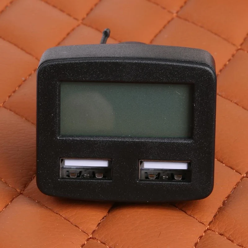 Dual USB 5 im 1 Autotelefon-Ladegerät 3A DC 5V Autotelefon-USB-Ladegerät mit LCD-Display Temperatur Spannung Strommesser