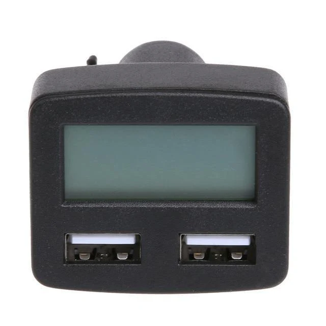 Dual USB 5 im 1 Autotelefon-Ladegerät 3A DC 5V Autotelefon-USB-Ladegerät mit LCD-Display Temperatur Spannung Strommesser