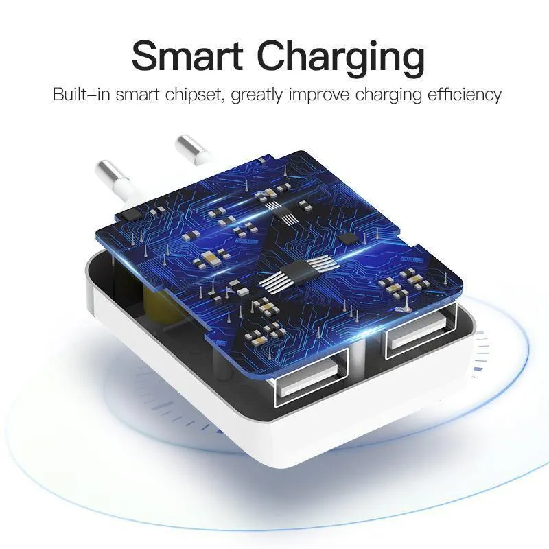Handy Ladegerät 5V 1A 2.4A Dual USB Ladegerät Tragbares Reiseladegerät Adapter EU Stecker Für Samsung Xiaomi 8