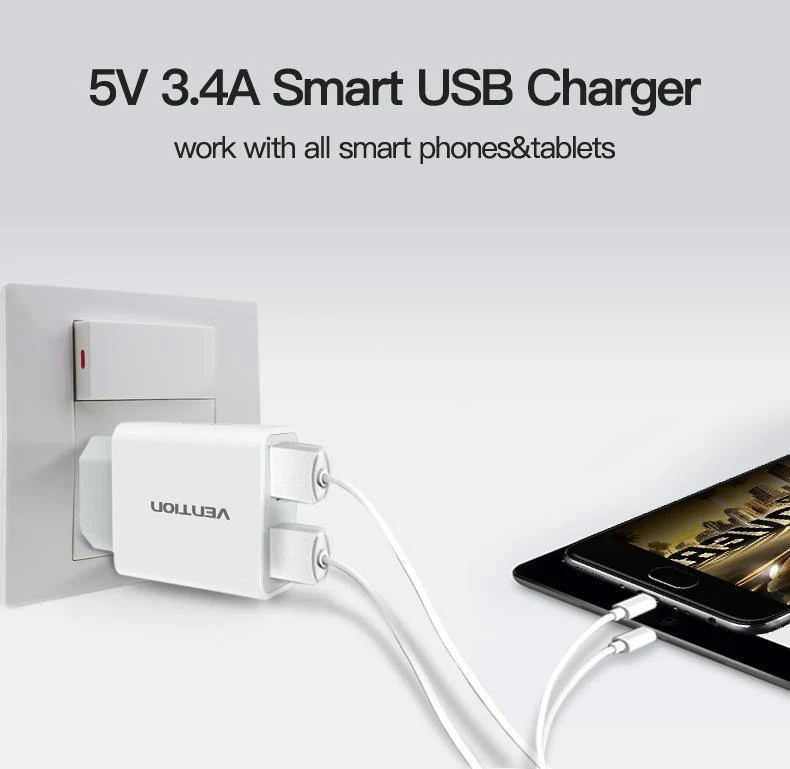 Handy Ladegerät 5V 1A 2.4A Dual USB Ladegerät Tragbares Reiseladegerät Adapter EU Stecker Für Samsung Xiaomi 8