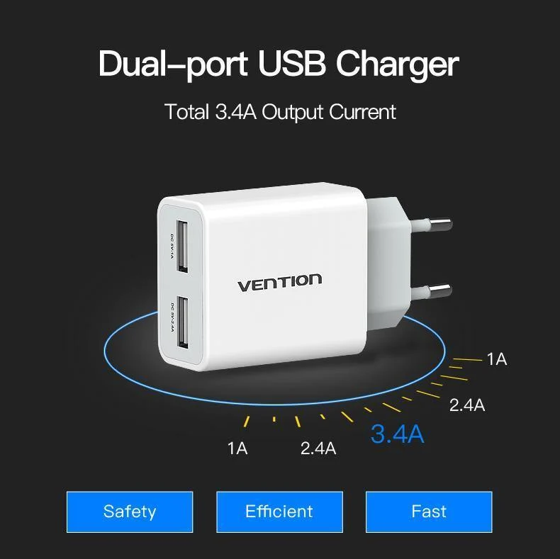 Handy Ladegerät 5V 1A 2.4A Dual USB Ladegerät Tragbares Reiseladegerät Adapter EU Stecker Für Samsung Xiaomi 8