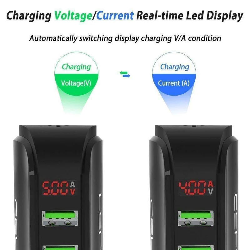 5 Port Multi USB Ladegerät HUB LED Display USB Ladestation Dock Universal Handy Desktop Wand Hause Ladegeräte EU UNS Stecker