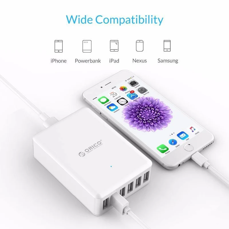 Universal USB Ladegerät 6 Ports Smart Ladegerät 5V2.4A Max Ausgang 50W/10A Handy Desktop Ladegerät für iPhone Nexus Xiaomi