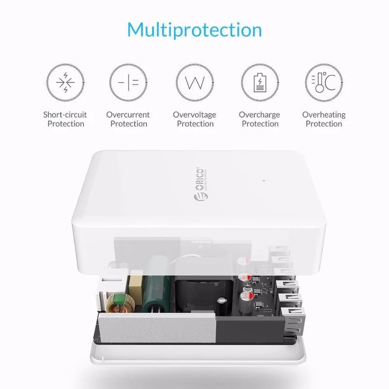 Universal USB Ladegerät 6 Ports Smart Ladegerät 5V2.4A Max Ausgang 50W/10A Handy Desktop Ladegerät für iPhone Nexus Xiaomi