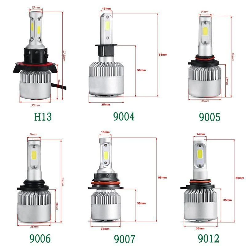 LED H7 H4 H11 Birne H1 H3 HB4 9006 HB3 9005 H13 LED Scheinwerfer Kit 72W 8000lm 6500K LED Lampe Auto H 7 11 LED Auto Licht 12v