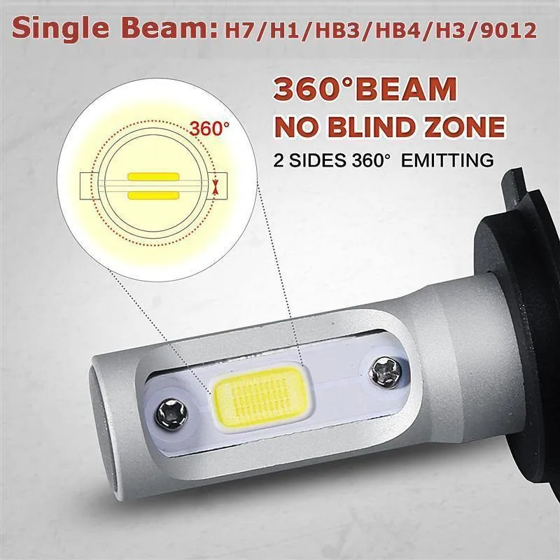 LED H7 H4 H11 Birne H1 H3 HB4 9006 HB3 9005 H13 LED Scheinwerfer Kit 72W 8000lm 6500K LED Lampe Auto H 7 11 LED Auto Licht 12v
