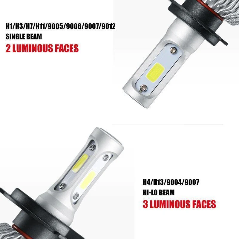 LED H7 H4 H11 Birne H1 H3 HB4 9006 HB3 9005 H13 LED Scheinwerfer Kit 72W 8000lm 6500K LED Lampe Auto H 7 11 LED Auto Licht 12v
