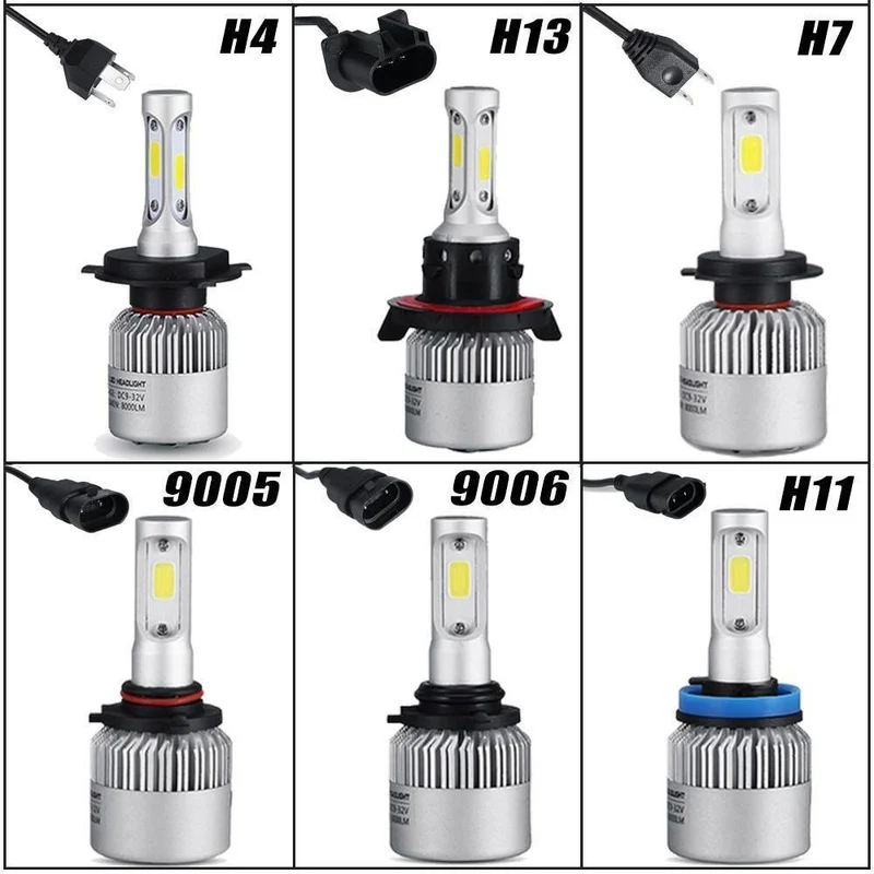 LED H7 H4 H11 Birne H1 H3 HB4 9006 HB3 9005 H13 LED Scheinwerfer Kit 72W 8000lm 6500K LED Lampe Auto H 7 11 LED Auto Licht 12v