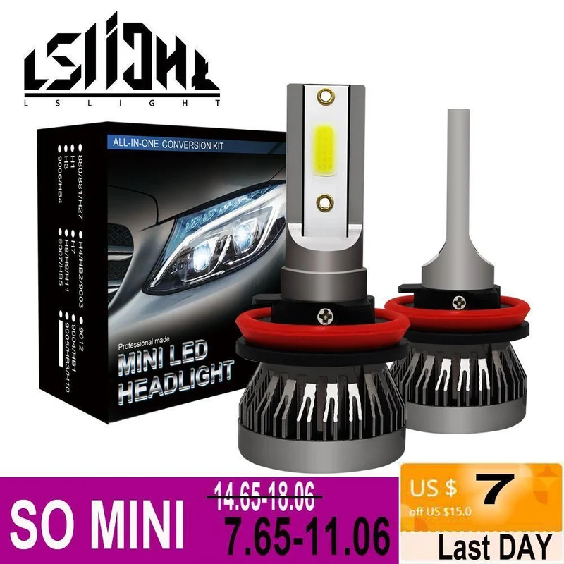 Auto Scheinwerfer Birne LED H7 H4 H11 H1 H8 H9 9005 9006 HB2 HB3 HB4 12V 55W 6000K Turbo Led Lampe Lichter Auto Scheinwerfer Kit