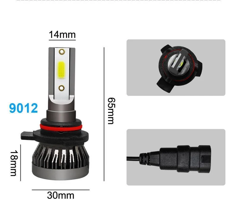 Auto Scheinwerfer Birne LED H7 H4 H11 H1 H8 H9 9005 9006 HB2 HB3 HB4 12V 55W 6000K Turbo Led Lampe Lichter Auto Scheinwerfer Kit