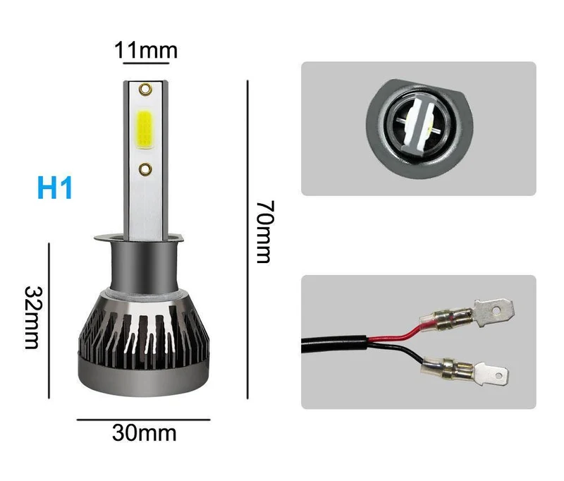 Auto Scheinwerfer Birne LED H7 H4 H11 H1 H8 H9 9005 9006 HB2 HB3 HB4 12V 55W 6000K Turbo Led Lampe Lichter Auto Scheinwerfer Kit