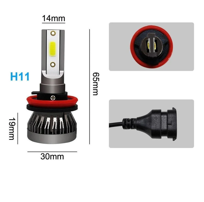 Auto Scheinwerfer Birne LED H7 H4 H11 H1 H8 H9 9005 9006 HB2 HB3 HB4 12V 55W 6000K Turbo Led Lampe Lichter Auto Scheinwerfer Kit