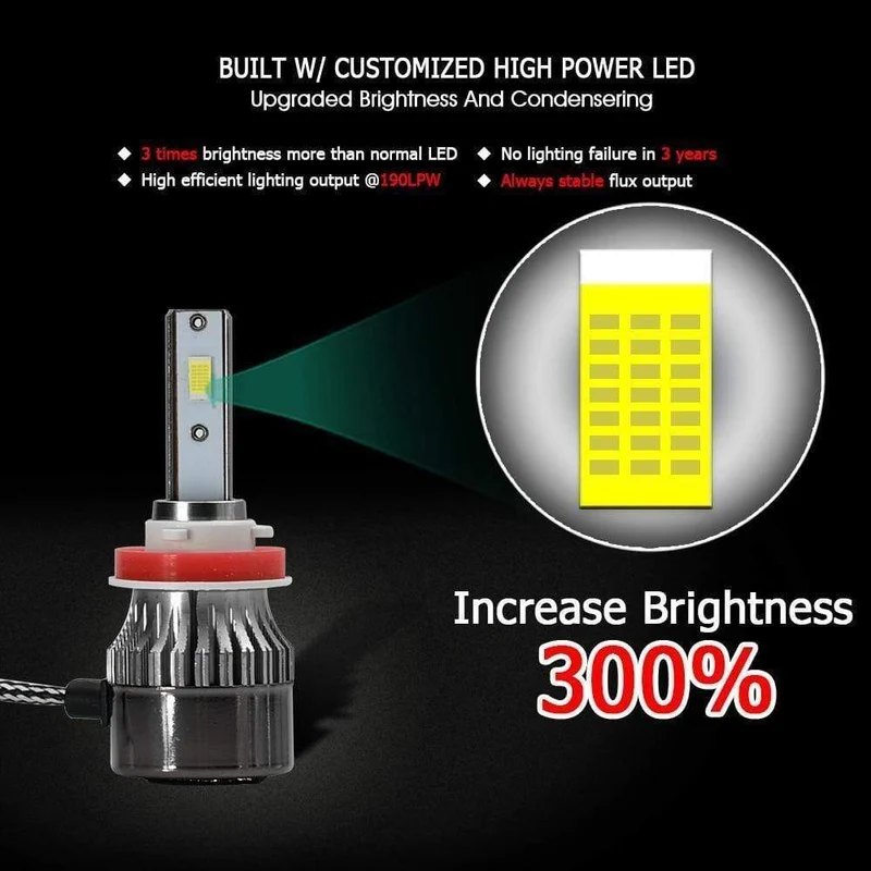 Super helle COB LED H4 H7 H11 H1 9005 Auto Scheinwerfer Lampen 72W 12000Lm/set 6500K 4300K ​​9006 881 Nebel Lampe Auto Lichter