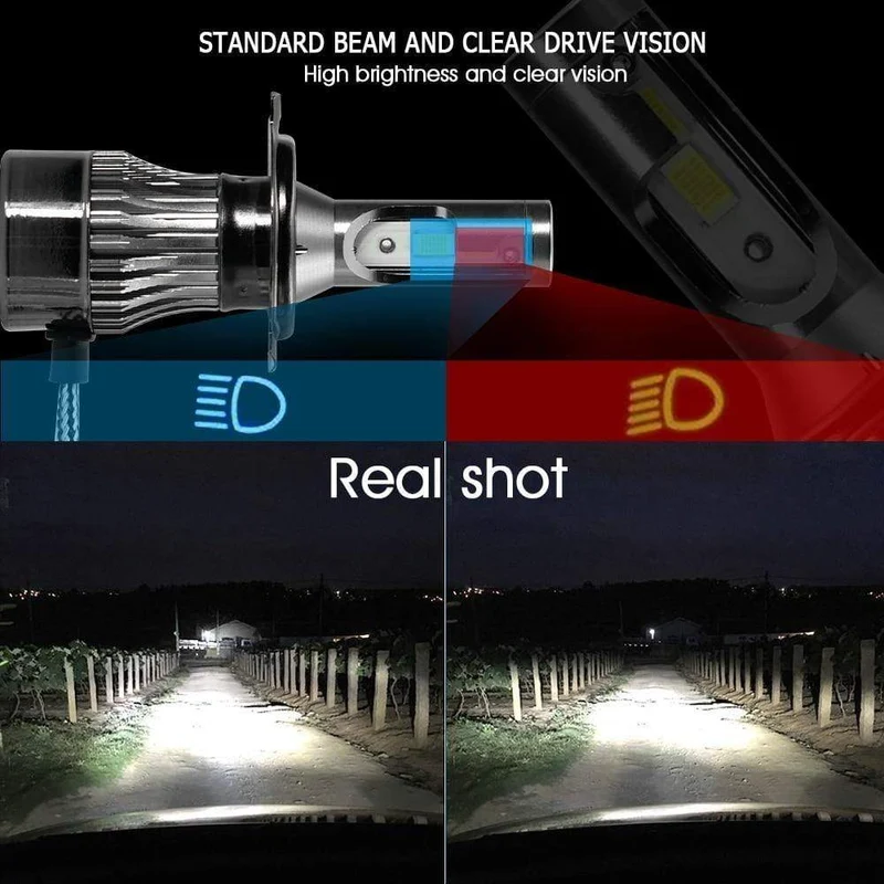 Super helle COB LED H4 H7 H11 H1 9005 Auto Scheinwerfer Lampen 72W 12000Lm/set 6500K 4300K ​​9006 881 Nebel Lampe Auto Lichter