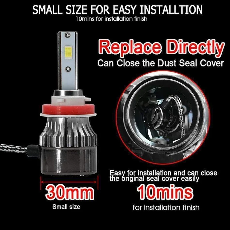 Super helle COB LED H4 H7 H11 H1 9005 Auto Scheinwerfer Lampen 72W 12000Lm/set 6500K 4300K ​​9006 881 Nebel Lampe Auto Lichter