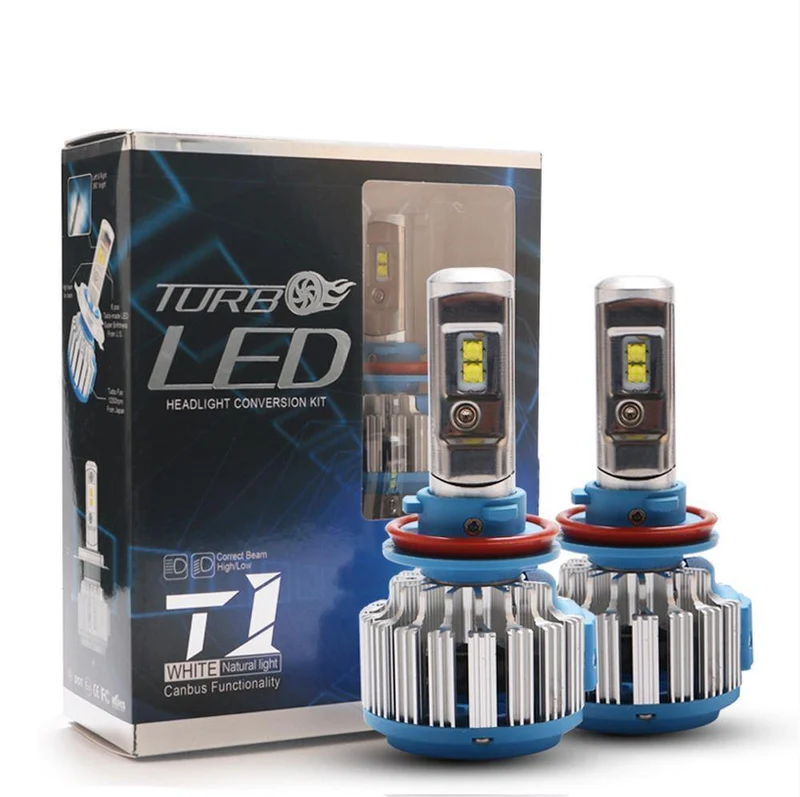 2 PCS T1 Serie 70W 7200LM 6000K H4 H1 H3 Turbo LED Autoscheinwerfer H7 H11 880/881 9005 HB3 9006 HB4 9007 HB5 Glühbirne