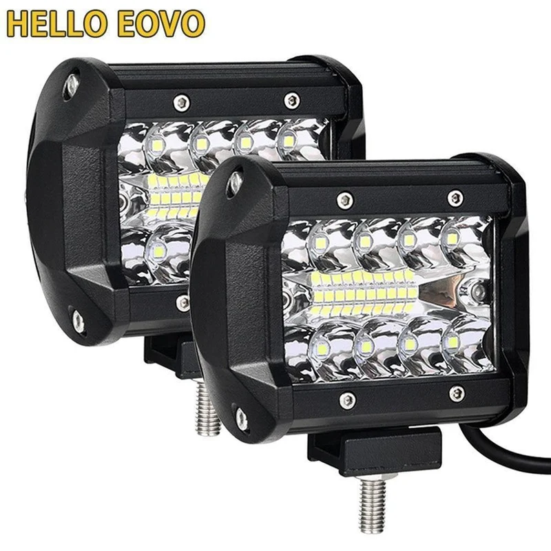 4-Zoll-LED-Leiste LED-Arbeitslichtleiste für das Fahren von Offroad-Booten PKW-Sattelzugmaschinen 4x4 SUV ATV 12V 24V-bewertetes 60W Tatsächliches 15W