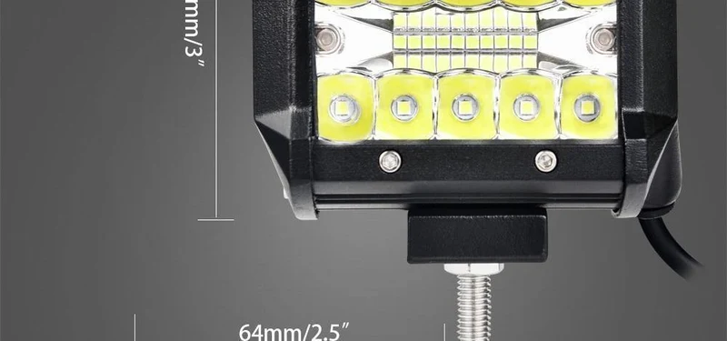 4-Zoll-LED-Leiste LED-Arbeitslichtleiste für das Fahren von Offroad-Booten PKW-Sattelzugmaschinen 4x4 SUV ATV 12V 24V-bewertetes 60W Tatsächliches 15W