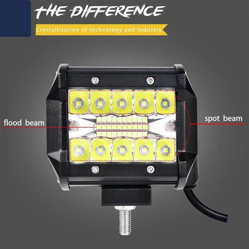 4-Zoll-LED-Leiste LED-Arbeitslichtleiste für das Fahren von Offroad-Booten PKW-Sattelzugmaschinen 4x4 SUV ATV 12V 24V-bewertetes 60W Tatsächliches 15W