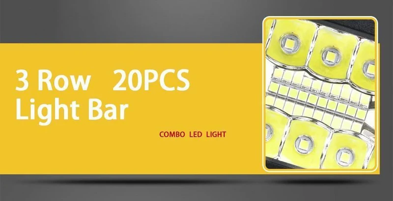 4-Zoll-LED-Leiste LED-Arbeitslichtleiste für das Fahren von Offroad-Booten PKW-Sattelzugmaschinen 4x4 SUV ATV 12V 24V-bewertetes 60W Tatsächliches 15W