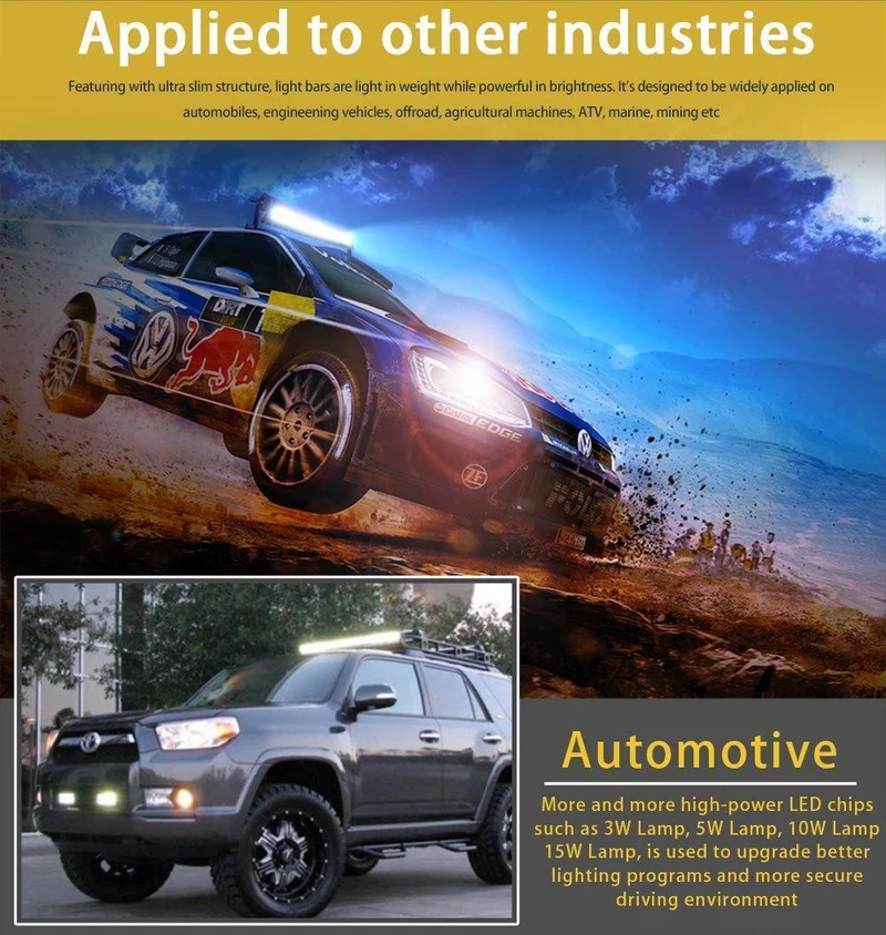 4-Zoll-LED-Leiste LED-Arbeitslichtleiste für das Fahren von Offroad-Booten PKW-Sattelzugmaschinen 4x4 SUV ATV 12V 24V-bewertetes 60W Tatsächliches 15W