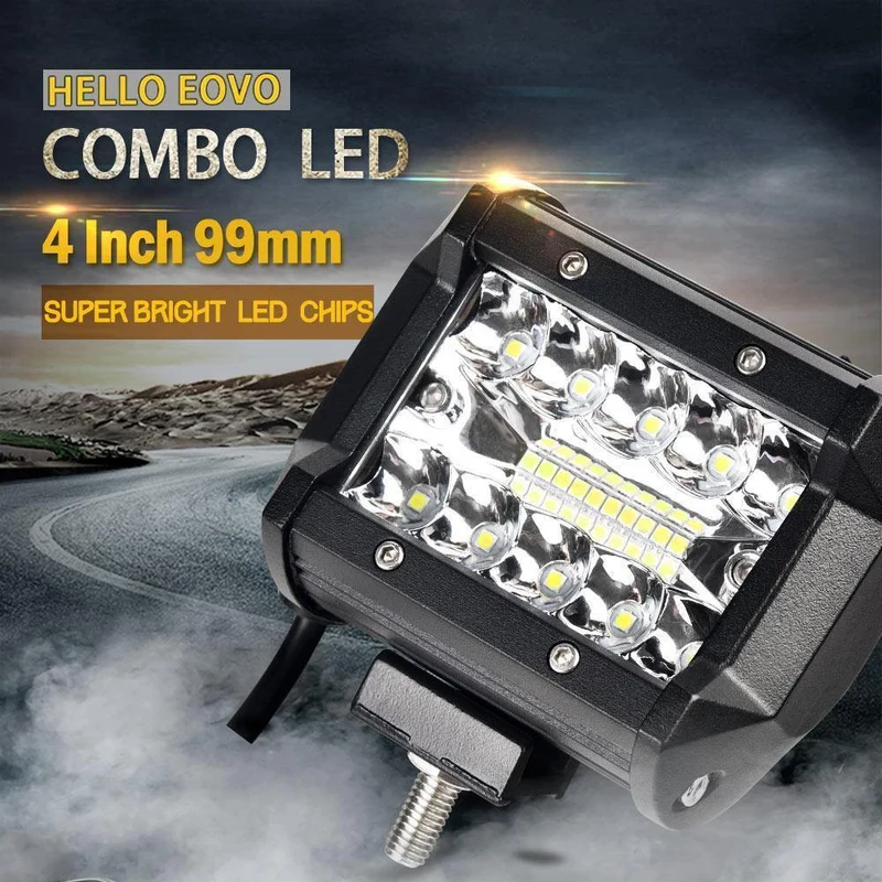 4-Zoll-LED-Leiste LED-Arbeitslichtleiste für das Fahren von Offroad-Booten PKW-Sattelzugmaschinen 4x4 SUV ATV 12V 24V-bewertetes 60W Tatsächliches 15W