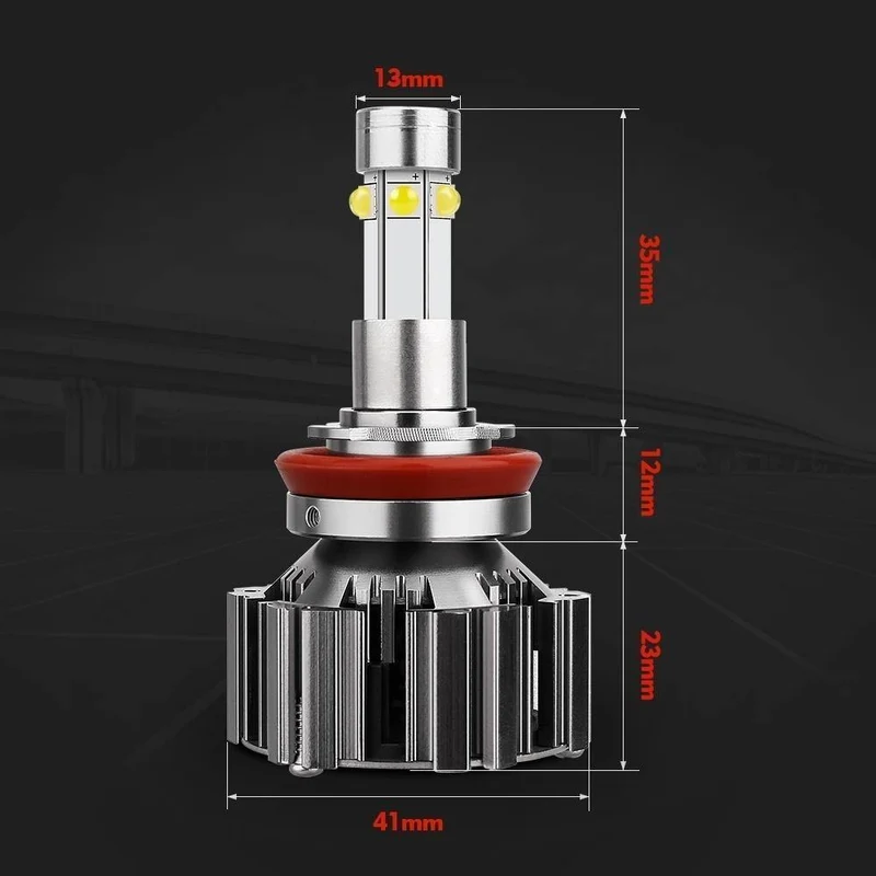 6 Seitenlicht, superhell, schnell abkühlend, Auto-Scheinwerferlampe, 6000 K, H7, H11, Auto-LED-Licht, 100 W, 12000 lm, Auto-Licht, 12 V, Nebelscheinwerfer