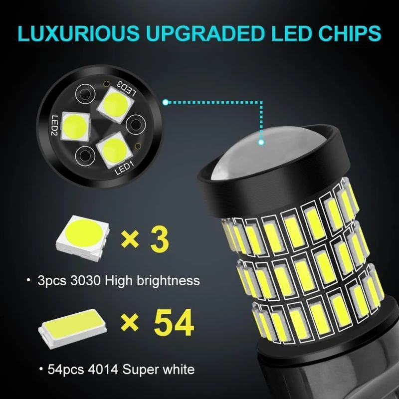 2 stücke T20 7440 W21W WY21W LED 7443 SRCK W21/5 W Led-lampen 12 V Auto Lichter blinker Bremse Reverse Rücklicht Auto 1200LM