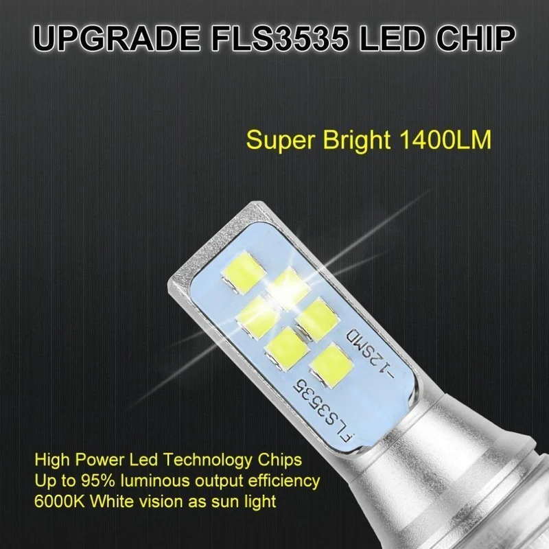 2 stücke H7 LED Birnen Auto Nebel Lampe 1400LM Fahren Lampe Ersatz für Nebel Lichter 6000K Weiß Auto DC 12V 24V