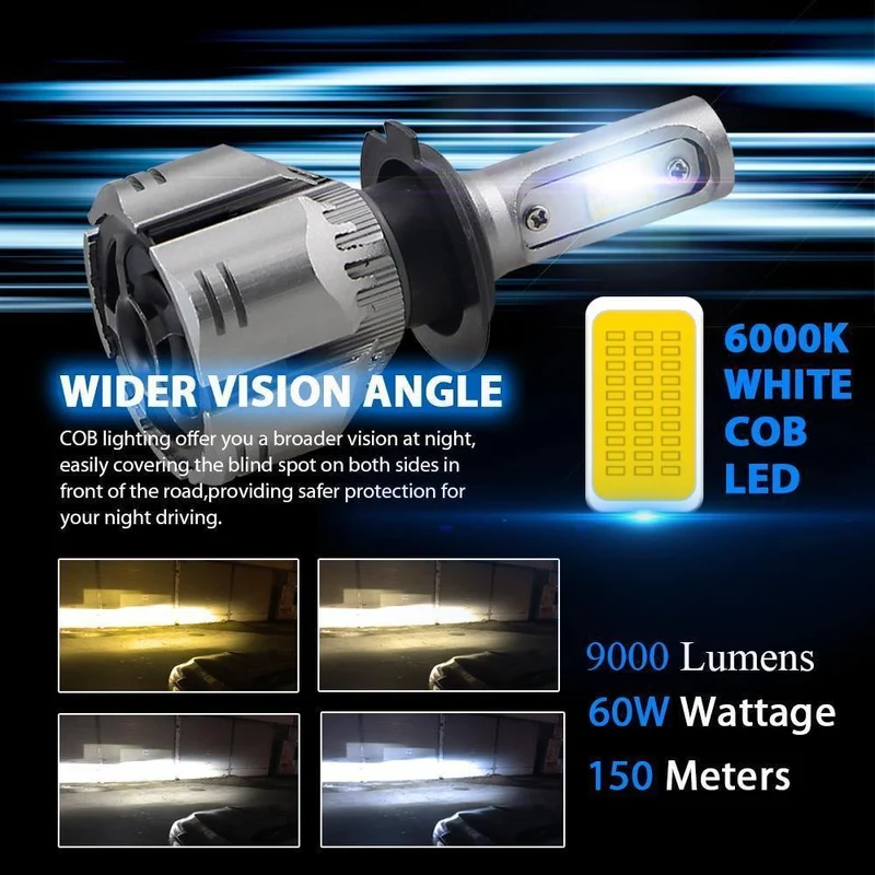 H7 LED H4 H11 8000K 6000K 4300K 3000K H1 9005 9006 Autoscheinwerferlampe Auto H8 H9 880 H3 Nebelscheinwerfer 60W 2PCS 12v Led-Scheinwerfer
