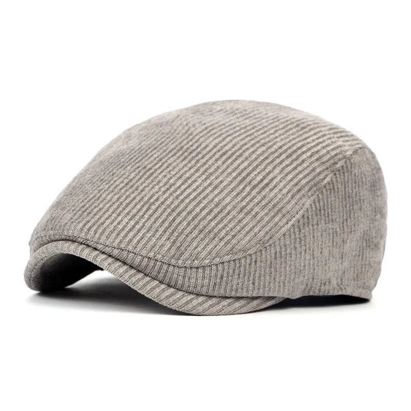 Gestreifte Cabbie Flatcap-Herbst-Winter-Zeitungsjunge-Kappen der Qualitäts-Retro Hut-erwachsenen Männer