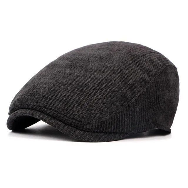 Gestreifte Cabbie Flatcap-Herbst-Winter-Zeitungsjunge-Kappen der Qualitäts-Retro Hut-erwachsenen Männer