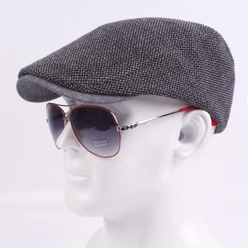 Männer Dunkelgrau Frauen Weiche Baskenmütze Schiebermütze Fahrer Retro Vintage Weiche Casual Baker Newsboy Caps