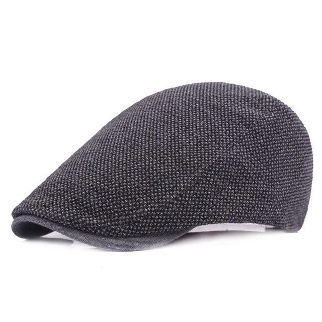 Männer Dunkelgrau Frauen Weiche Baskenmütze Schiebermütze Fahrer Retro Vintage Weiche Casual Baker Newsboy Caps