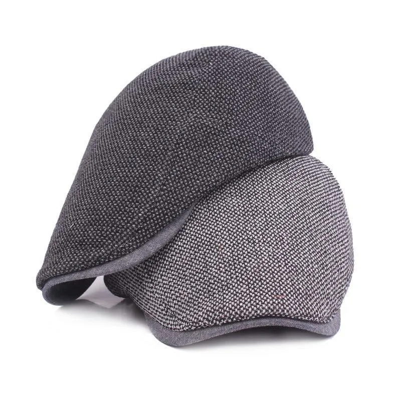Männer Dunkelgrau Frauen Weiche Baskenmütze Schiebermütze Fahrer Retro Vintage Weiche Casual Baker Newsboy Caps