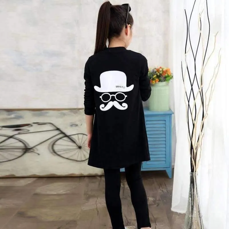 Kinder Mädchen Kleidung Sets Herbst Teenager Mädchen Sport Anzug Schule Kinder Kleidung Trainingsanzug langen Mantel Leggings 3pcs Mädchen Kleidung