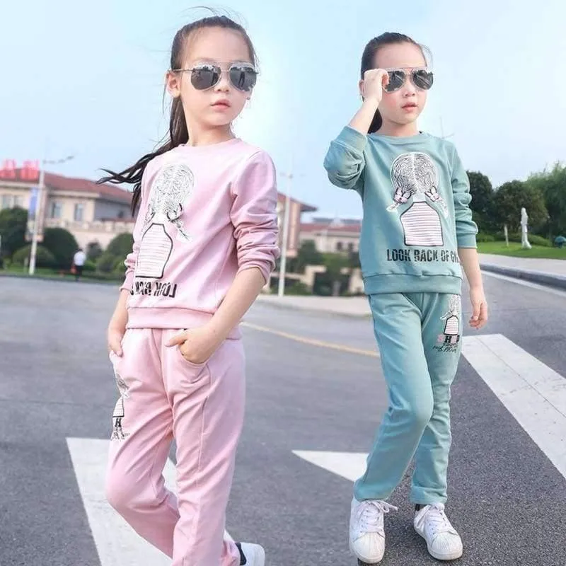 Mädchen Kleidung Sets Cartoon Mädchen Sport Anzug Teenager Mädchen Kleidung Schule Kinder Kleidung Set 3-13 Jahre Kinder Kleidung Trainingsanzug