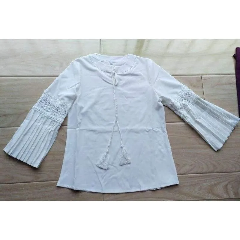 Teenager-Mädchen Kleidung Langarm zweiteilige Kleinkind Mädchen Kleidung europäischen Stil Chiffon Hosen Bluse Mädchen Kleidung 10 12 Jahre