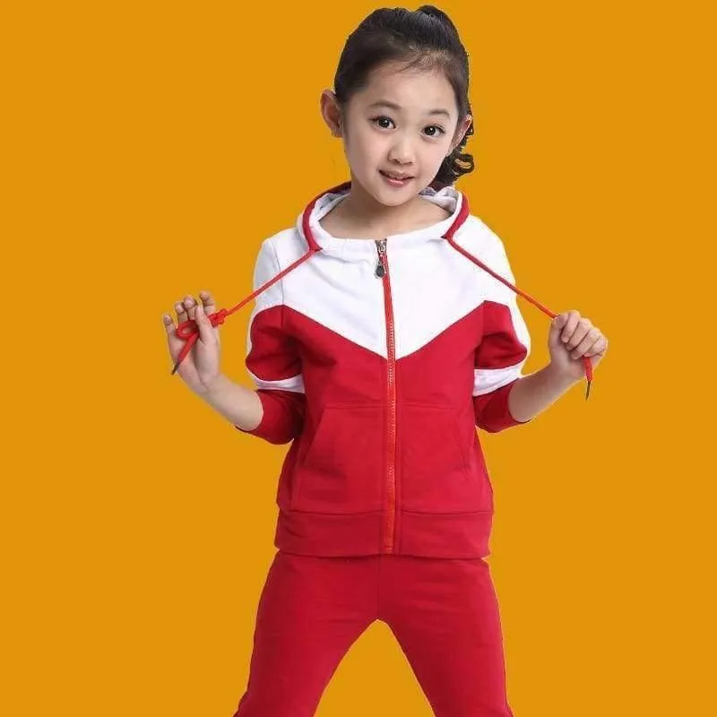 Mädchen Kleidung Sets Reißverschluss Mantel + Hosen Sport Anzug Für Jugendliche Spleißen Mädchen Schuluniform Kinder Trainingsanzug 10 12 Jahre