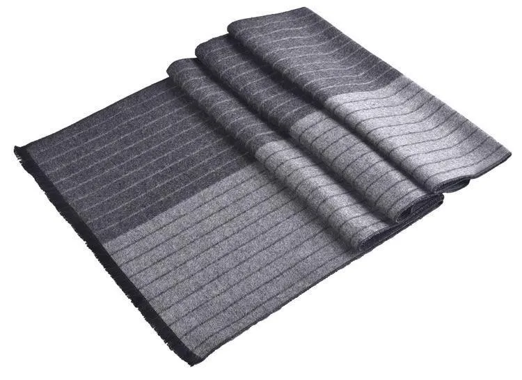 Schal Herren Luxus gestreift Business Warm Cashmere Schal Soft Tassel ethnischen Schal Wrap Winter Schal