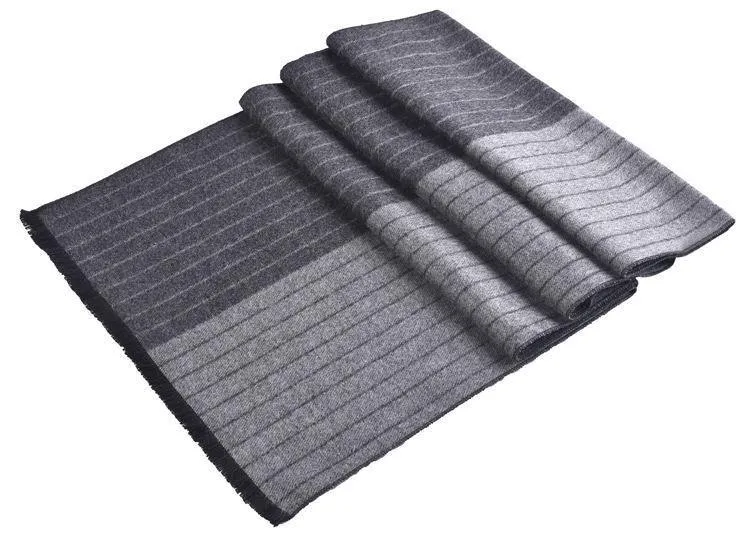 Schal Herren Luxus gestreift Business Warm Cashmere Schal Soft Tassel ethnischen Schal Wrap Winter Schal