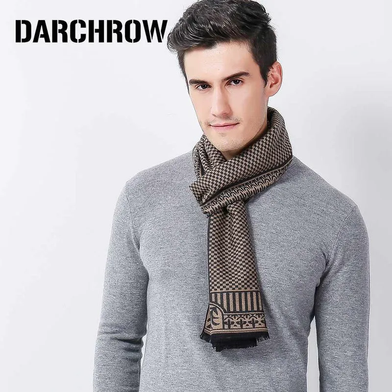 Winter-Schal-Mann-Chic-Wolle-Plaid-gestrickter Schal-Luxuskaschmir-warme Winter-Schal-Mann arbeiten aus