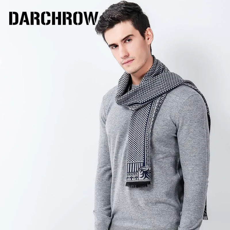 Winter-Schal-Mann-Chic-Wolle-Plaid-gestrickter Schal-Luxuskaschmir-warme Winter-Schal-Mann arbeiten aus