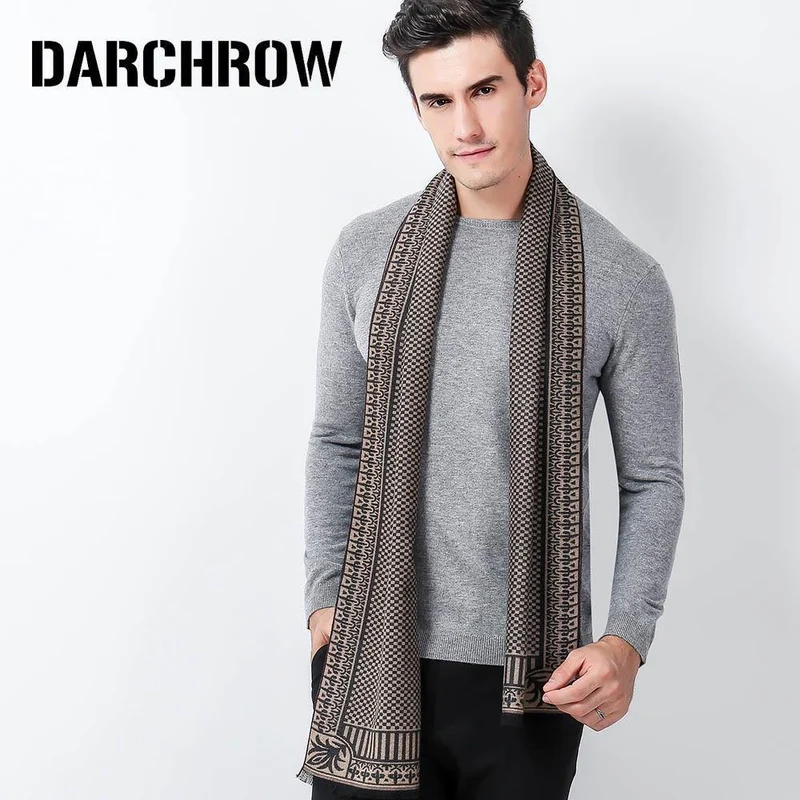 Winter-Schal-Mann-Chic-Wolle-Plaid-gestrickter Schal-Luxuskaschmir-warme Winter-Schal-Mann arbeiten aus
