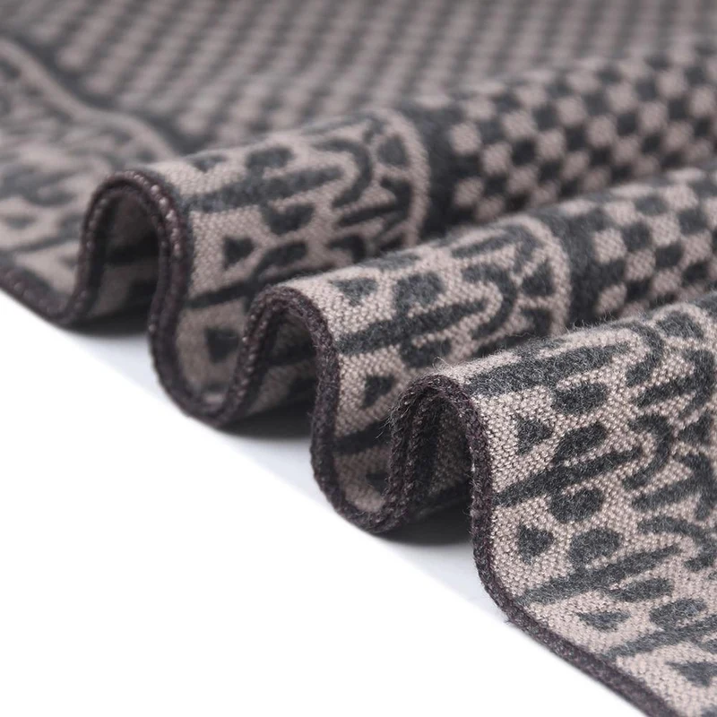 Winter-Schal-Mann-Chic-Wolle-Plaid-gestrickter Schal-Luxuskaschmir-warme Winter-Schal-Mann arbeiten aus