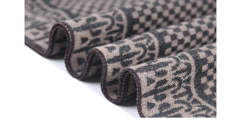 Winter-Schal-Mann-Chic-Wolle-Plaid-gestrickter Schal-Luxuskaschmir-warme Winter-Schal-Mann arbeiten aus