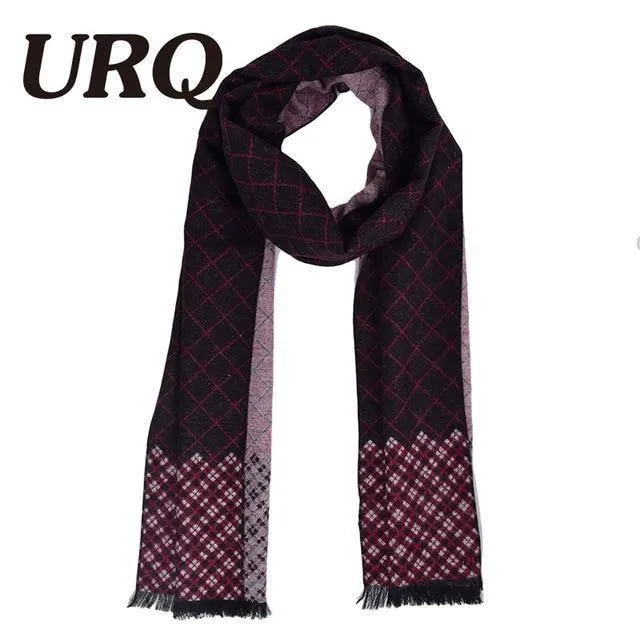 Man Checked Winter Scarves Fashion Style Long Kaschmirschal Soft Warm Wraps Casual Style