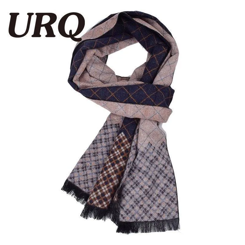 Man Checked Winter Scarves Fashion Style Long Kaschmirschal Soft Warm Wraps Casual Style