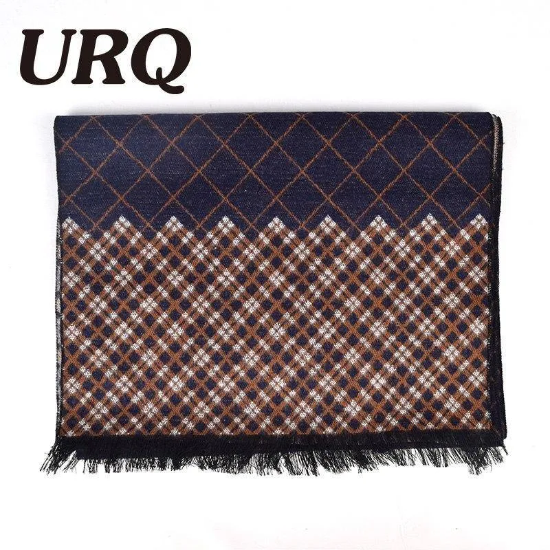Man Checked Winter Scarves Fashion Style Long Kaschmirschal Soft Warm Wraps Casual Style