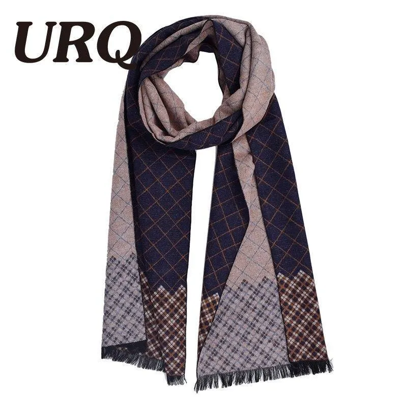 Man Checked Winter Scarves Fashion Style Long Kaschmirschal Soft Warm Wraps Casual Style